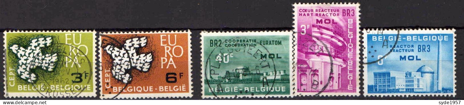 Belgique 1961  5 Timbres Oblitérés - COB 1193 à 1197 - Oblitérés