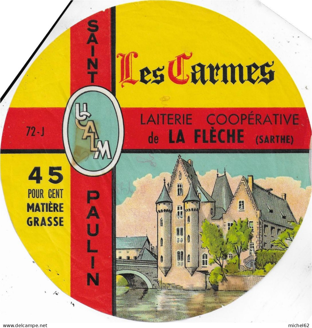 ETIQUETTE  DE  FROMAGE      SAINT PAULIN   COOP LA FLECHESARTHE - Kaas