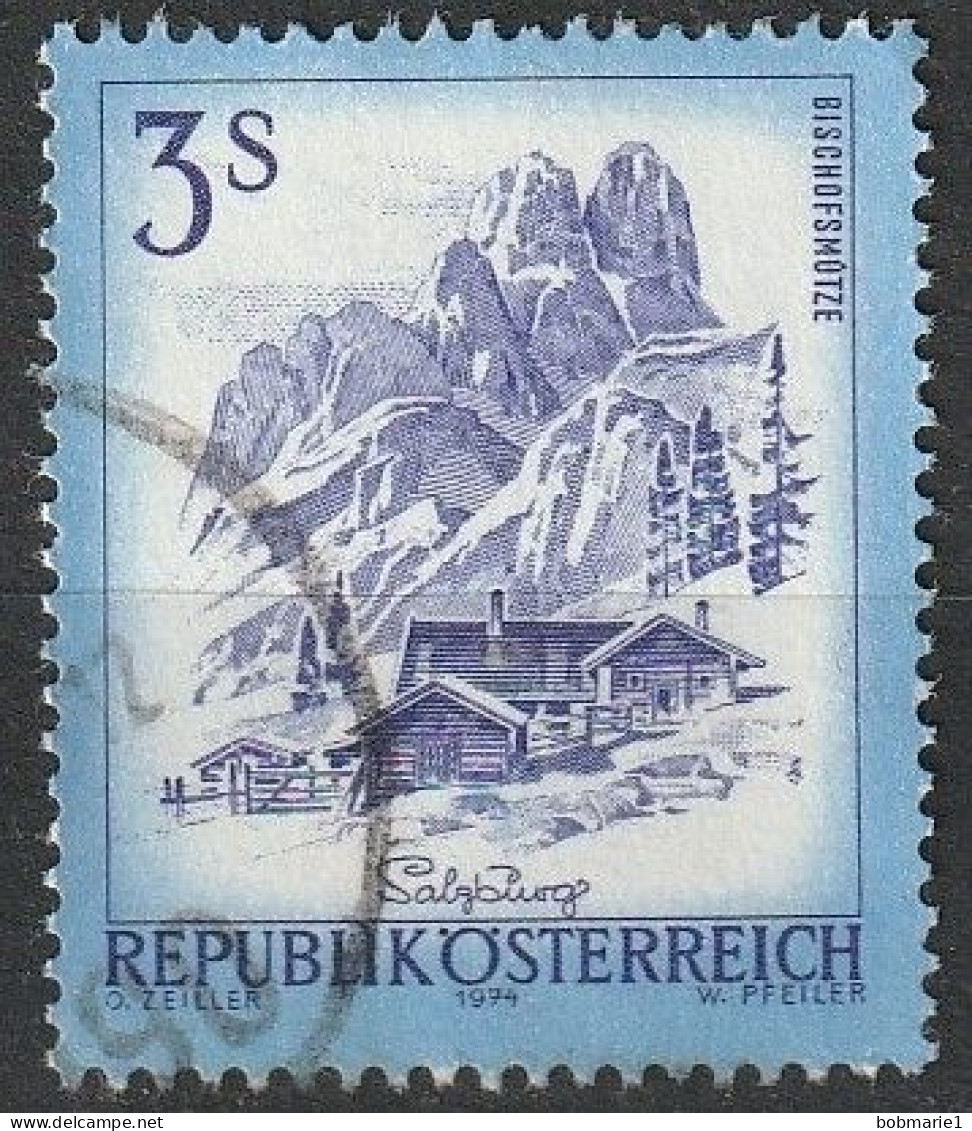 Série Paysages, Timbre Autriche Oblitéré "Bischofsmütze" 1974 N° 1272 - Oblitérés