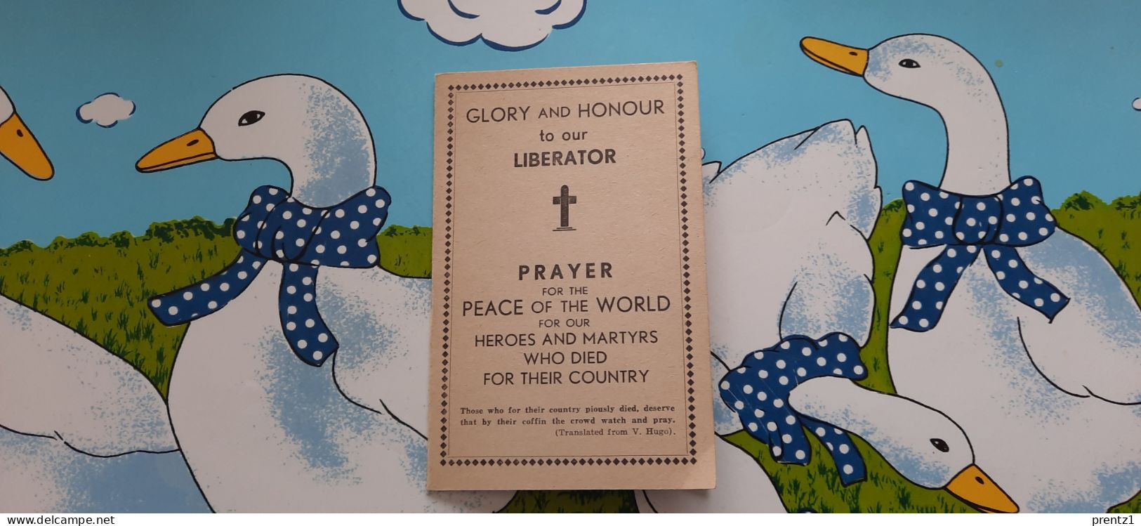 Glory And Honour To Our Liberator - Prayer For Peace Of The World For Our Heroes And Martyrs Who Died For Their Country - Images Religieuses