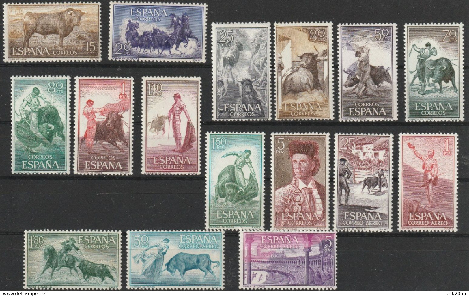 Spanien 1960 MiNr.1151 - 1166 ** Postfrisch Stierkampf ( D4959 )günstige Versandkosten - Unused Stamps