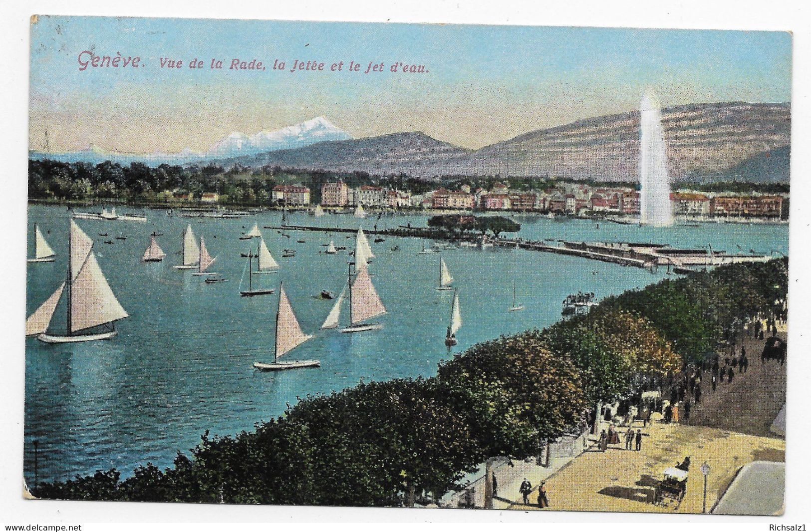 Heimat Genf: GENÈVE Vue De La Rade Um1920 - Genève