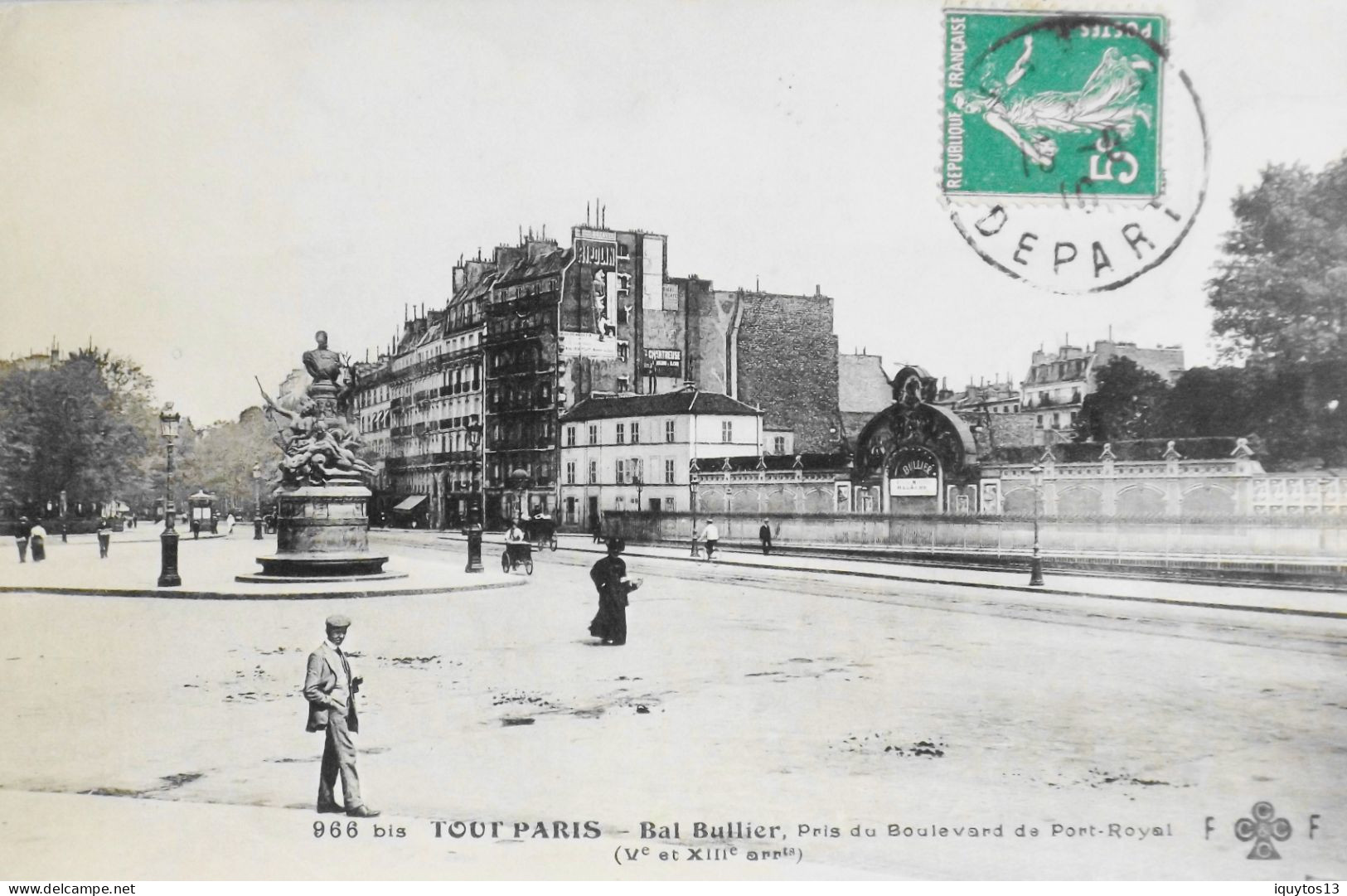 CPA. [75] > TOUT PARIS > N° 966 Bis - Bal Bullier, Pris Du Bd. De Port-Royal (Ve & XIIIe Arrt.) - 1910 - Coll. F. Fleury - Distrito: 05