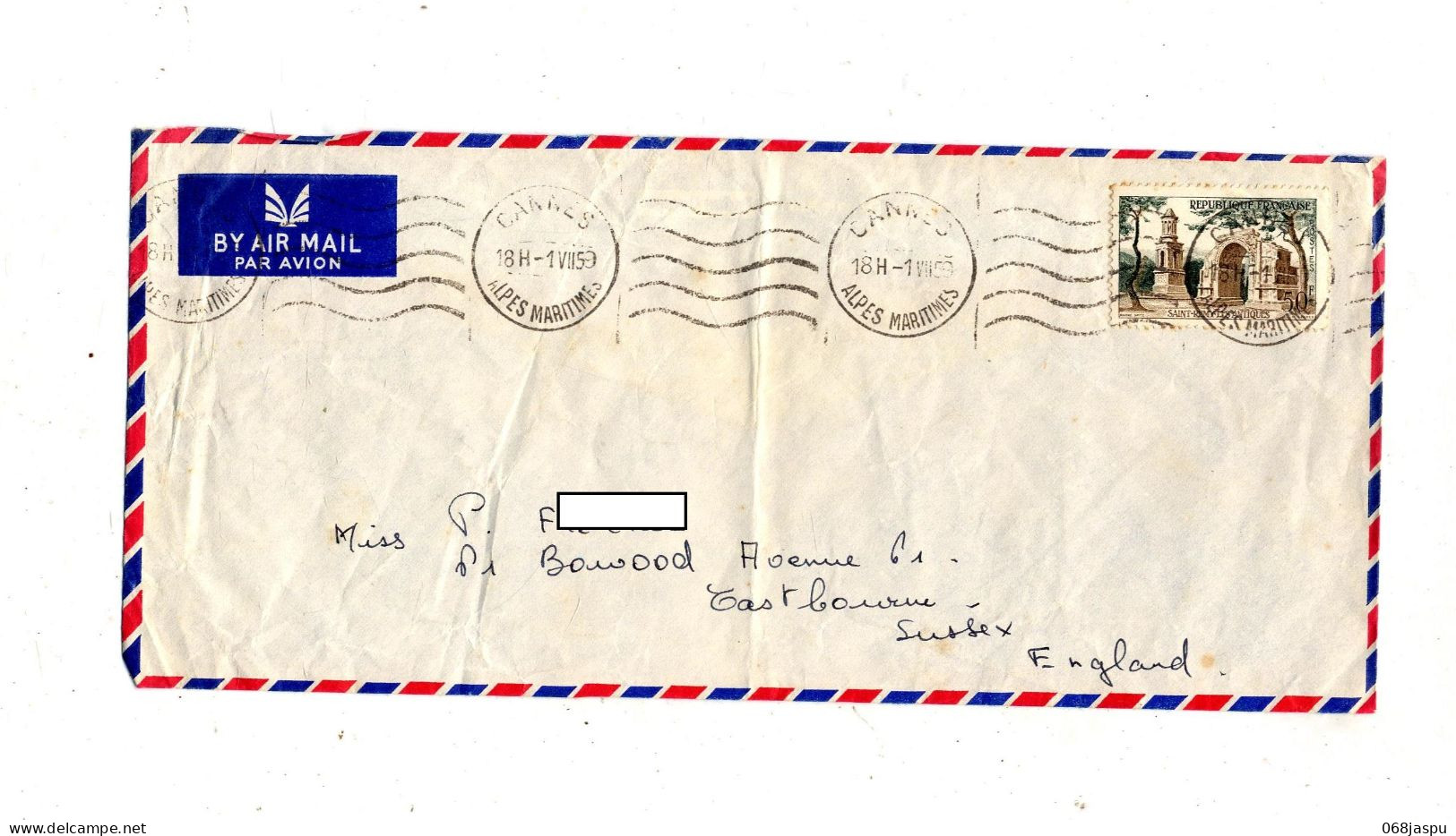 Lettre Flamme Muette Cannes Sur Remy - Mechanical Postmarks (Advertisement)