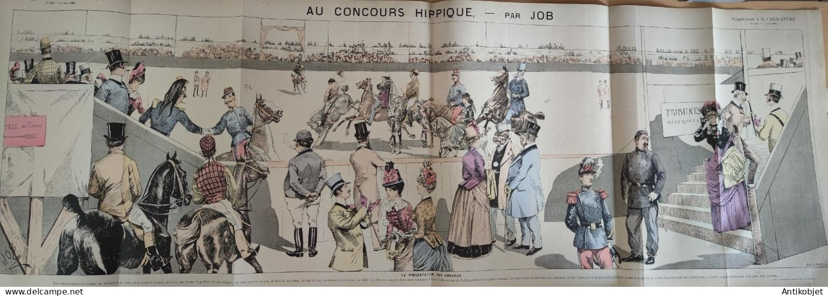 La Caricature 1885 N°276 Concours Hippique Voitures Job Barret - Tijdschriften - Voor 1900