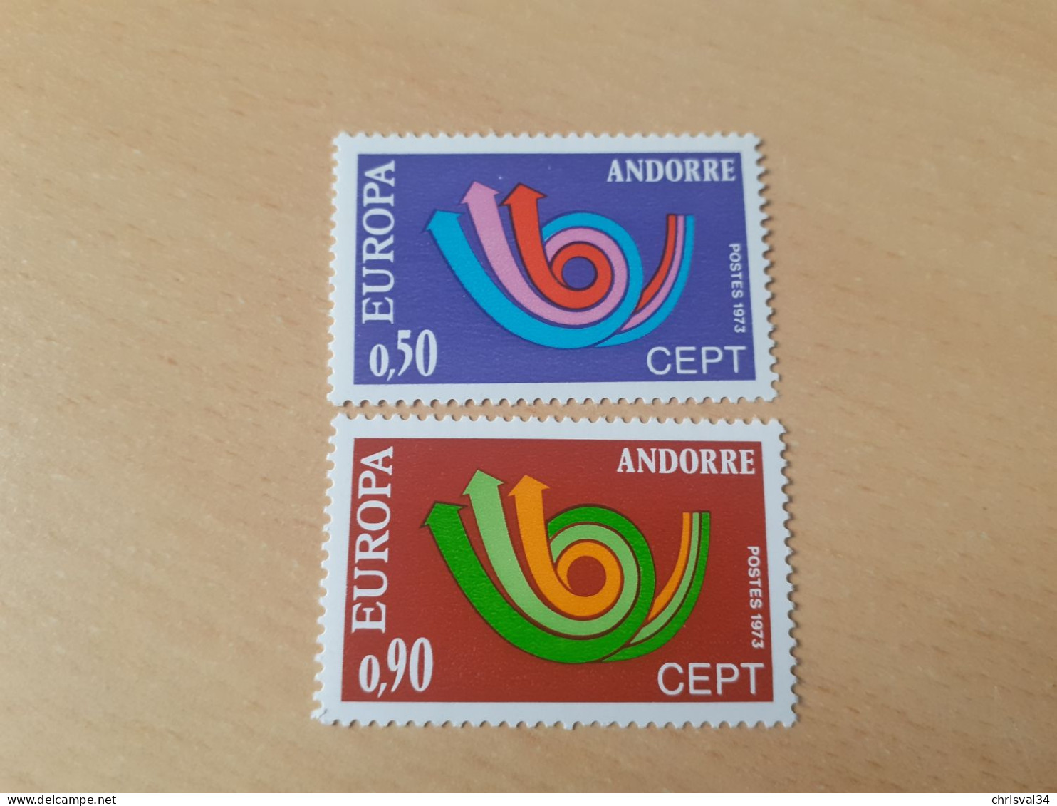 TIMBRES   ANDORRE  FRANCAIS   ANNEE   1973   N  226  /  227   COTE  40,00  EUROS   NEUF  LUXE** - Ungebraucht