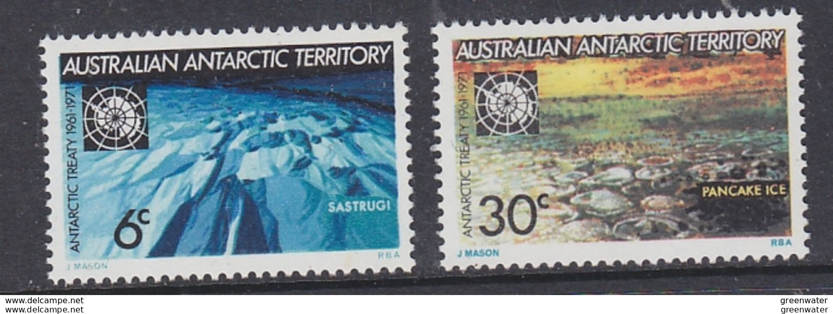 AAT 1971 Antarctic Treaty 2v ** Mnh (59701B) ROCK BOTTOM - Ongebruikt