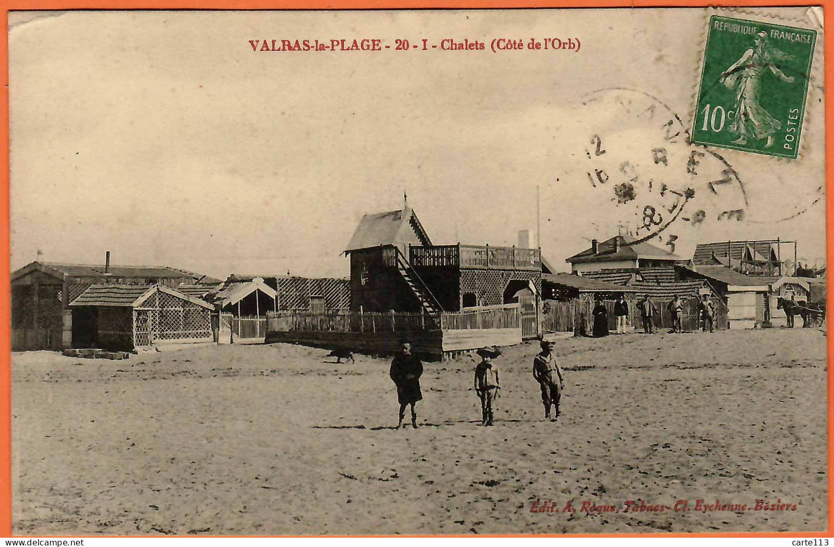 34 - B35160CPA - VALRAS LA PLAGE - Chalets Coté De L' ORB - Très Bon état - HERAULT - Other & Unclassified