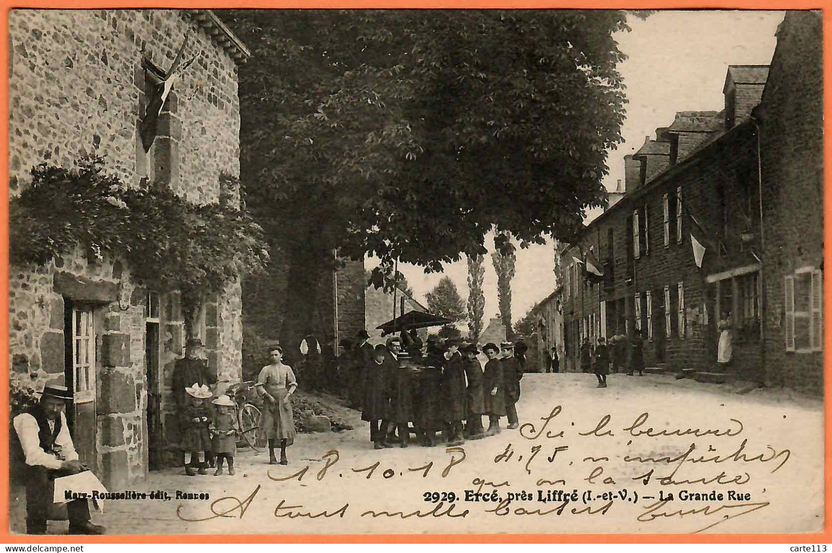 35 - B35162CPA - ERCE - LIFFRE - La Grande Rue - Très Bon état - ILLE-ET-VILAINE - Other & Unclassified