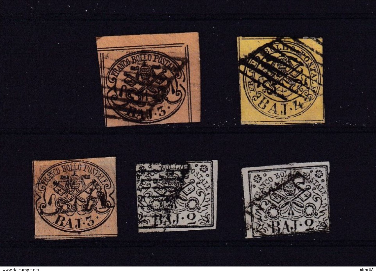 LOT DE TIMBRES OBLITERES DE 1852/64 BELLE COTE.INTERESSANT - Papal States