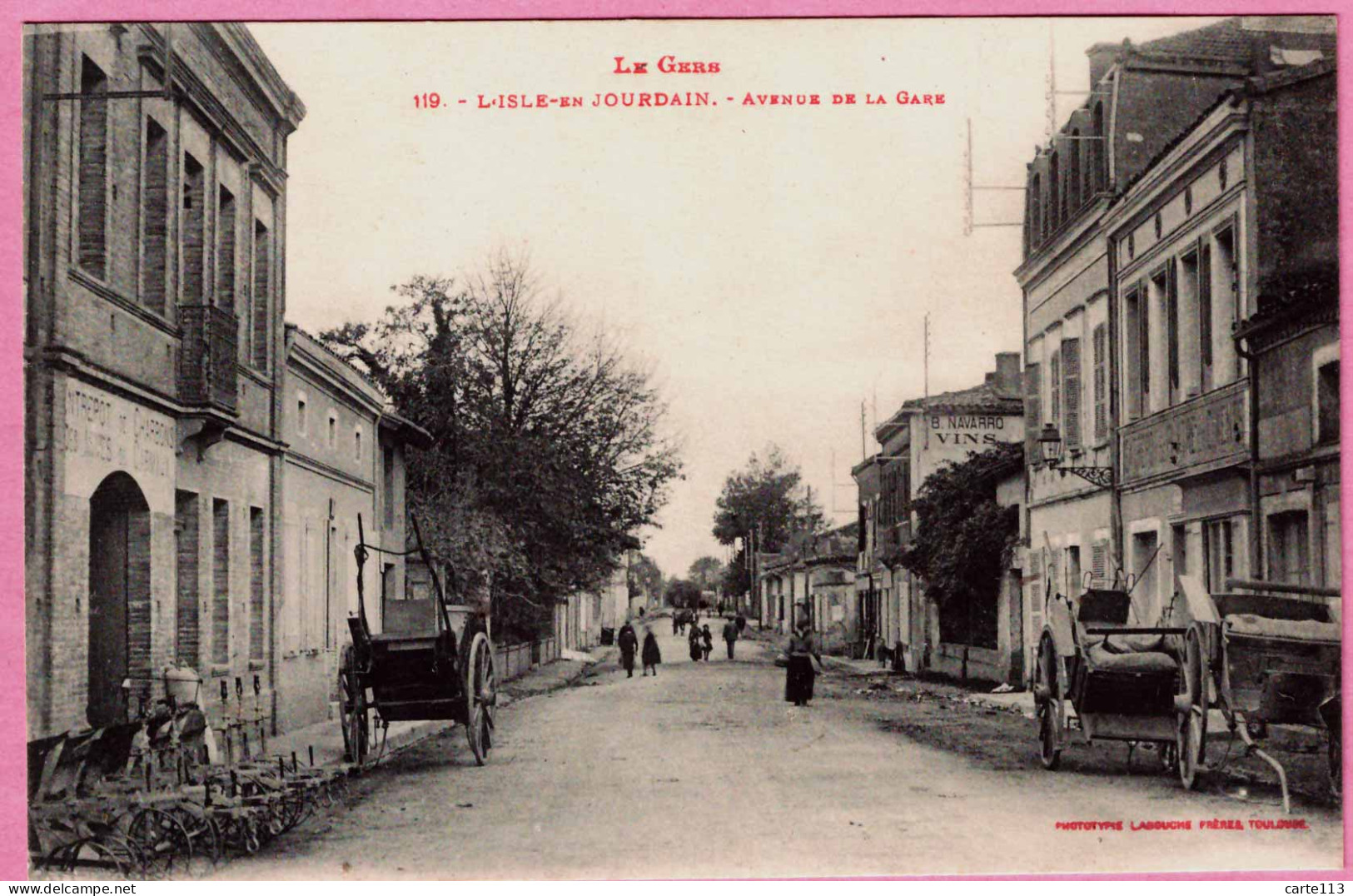 32 - B35129CPA - L'ISLE EN JOURDAIN - Avenue De La Gare - Entrepot De Charrons - Très Bon état - GERS - Sonstige & Ohne Zuordnung