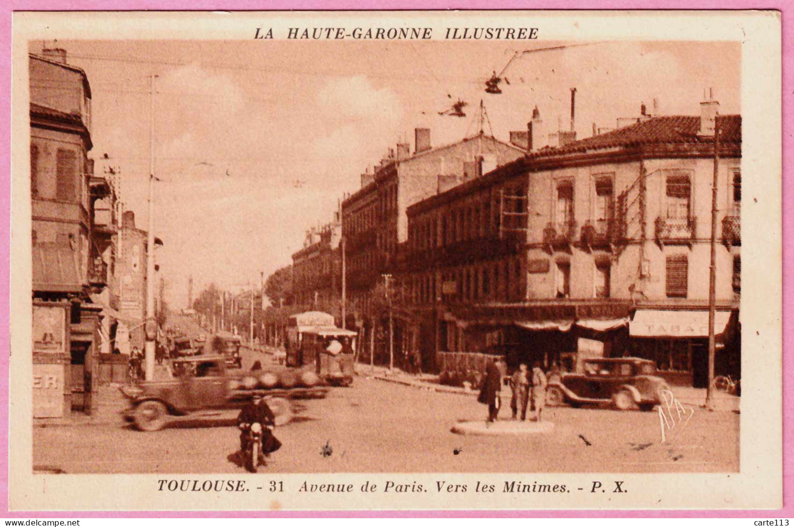 31 - B35115CPSM - TOULOUSE - Avenue De Paris Vers Les Minimes - Très Bon état - HAUTE-GARONNE - Toulouse