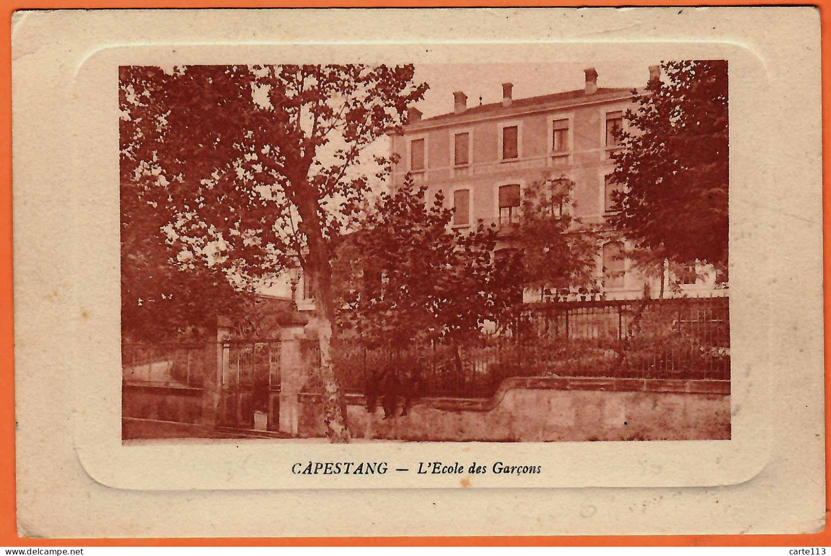 34 - B35113CPA - CAPESTANG - L' école Des Garçons. - Très Bon état - HERAULT - Capestang