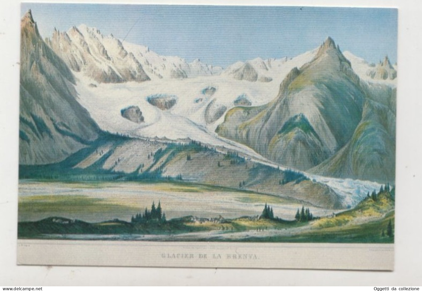 Il Monte Bianco E Il Ghiacciaio Della Brenva, Valle D'Aosta - Viaggiata 1986- (1335) - Andere & Zonder Classificatie