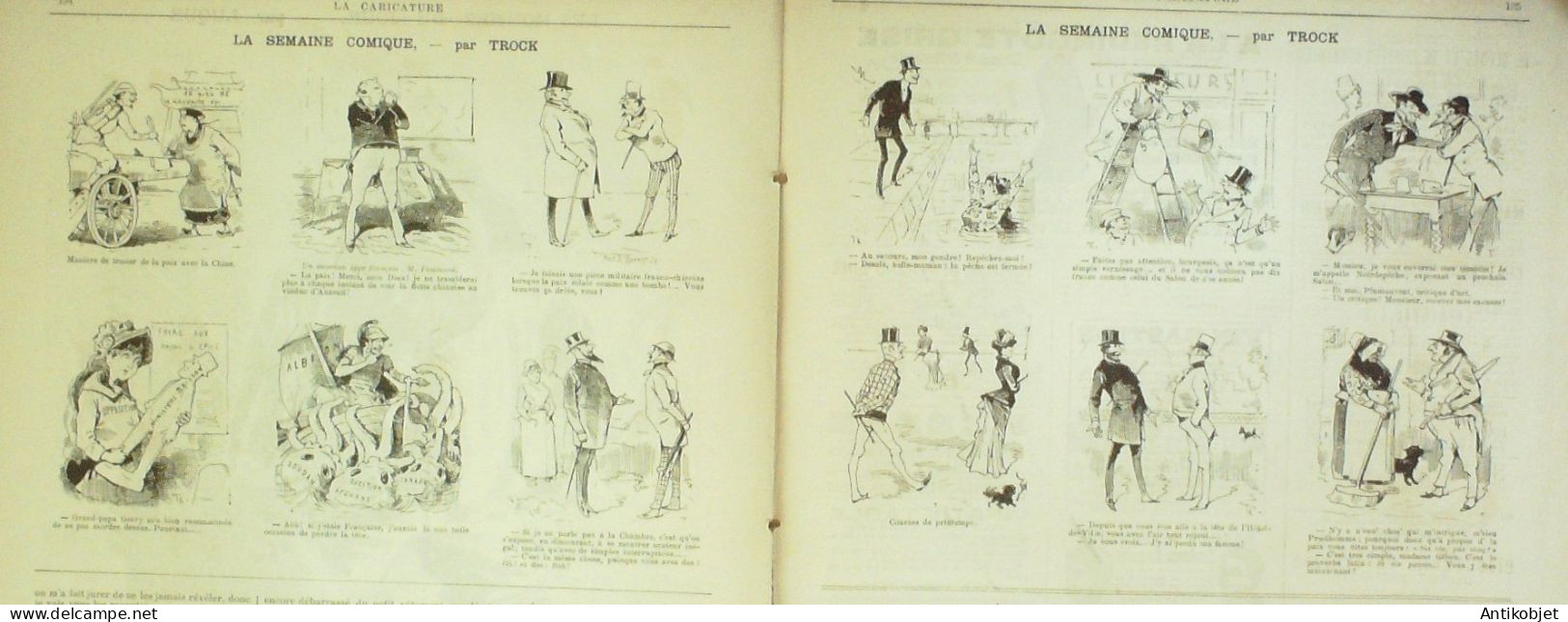 La Caricature 1885 N°277 Faction Caran D'Ache La Finance Draner Trock - Tijdschriften - Voor 1900