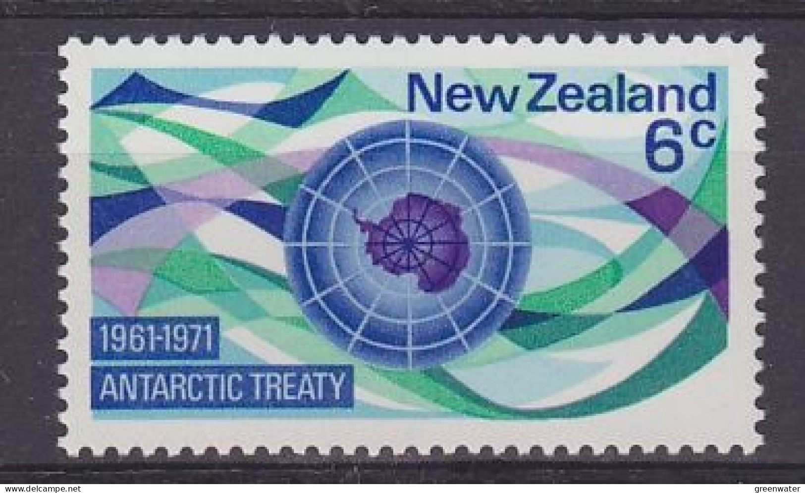 New Zealand 1971 Antarctic Treaty 1v  ** Mnh (59701C) ROCK BOTTOM - Unused Stamps