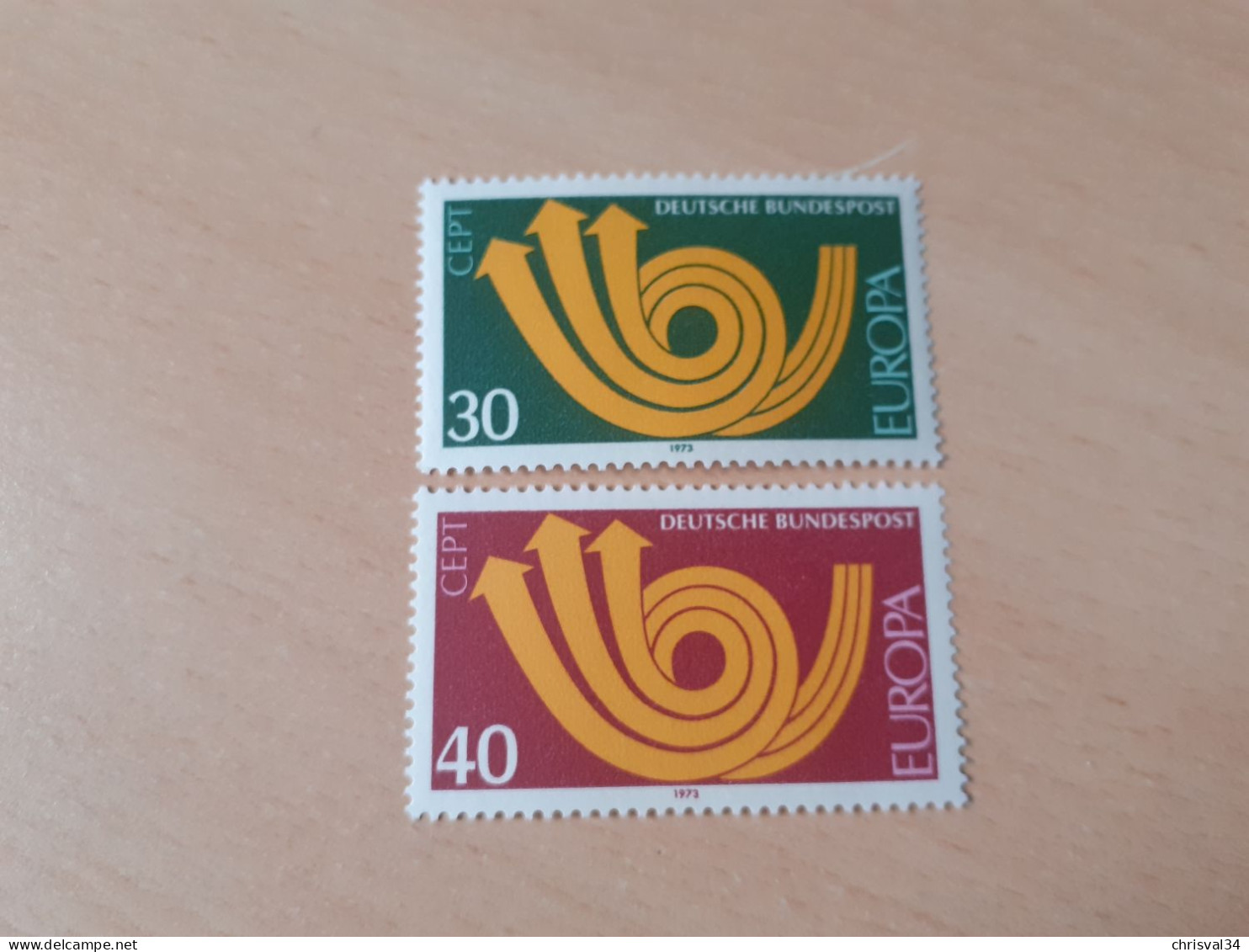 TIMBRES   ALLEMAGNE   ANNEE   1973   N  618  /  619   COTE  1,80  EUROS   NEUF  LUXE** - Neufs