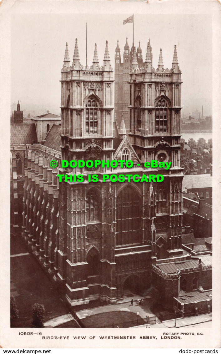 R538452 10508 16. Birds Eye View Of Westminster Abbey. London. Rotary Photo. RP - Autres & Non Classés