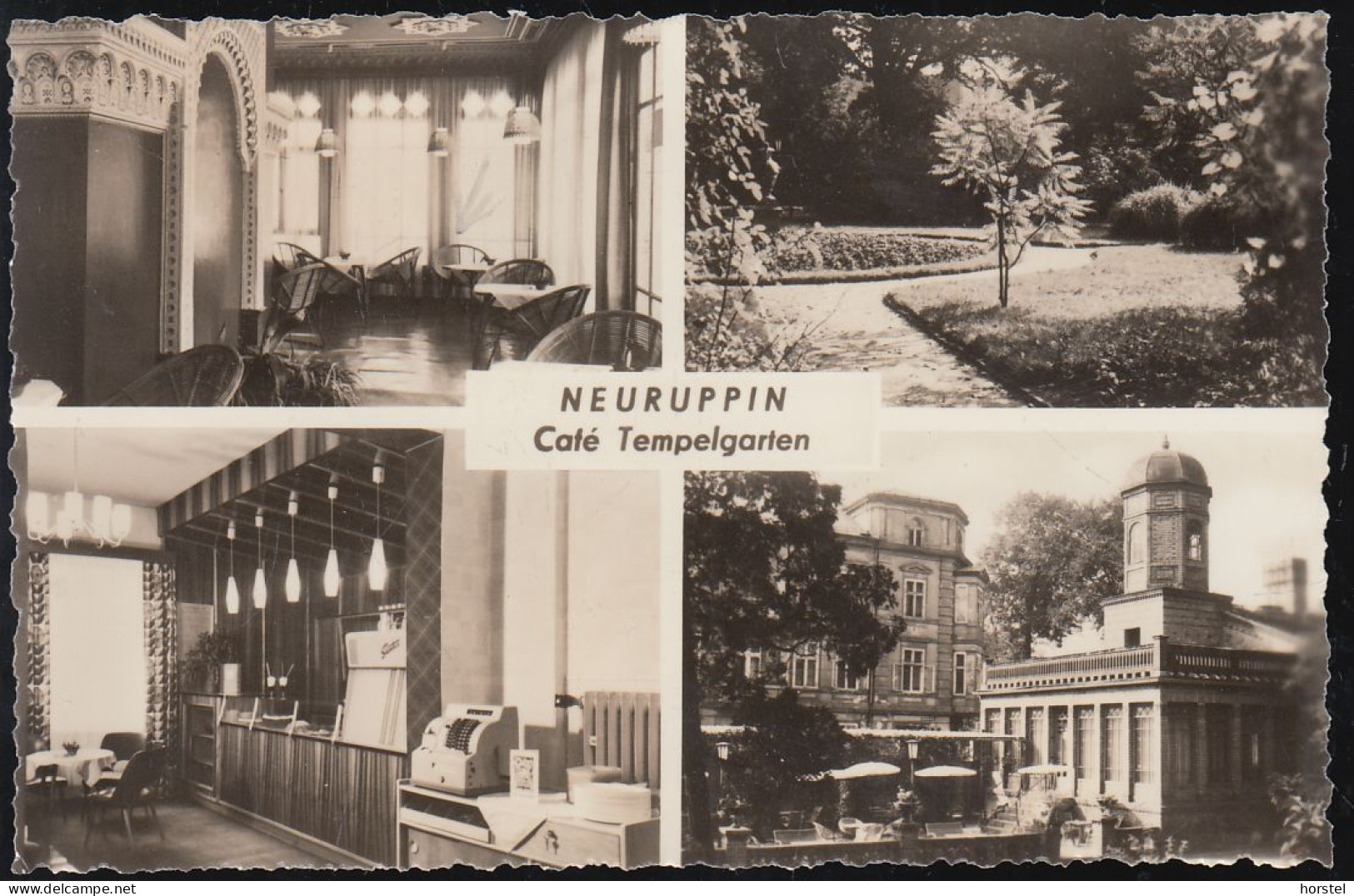 D-16816 Neuruppin - Cafe Tempelgarten - Mit Innenansicht - Kasse - 2x Stamps - Neuruppin