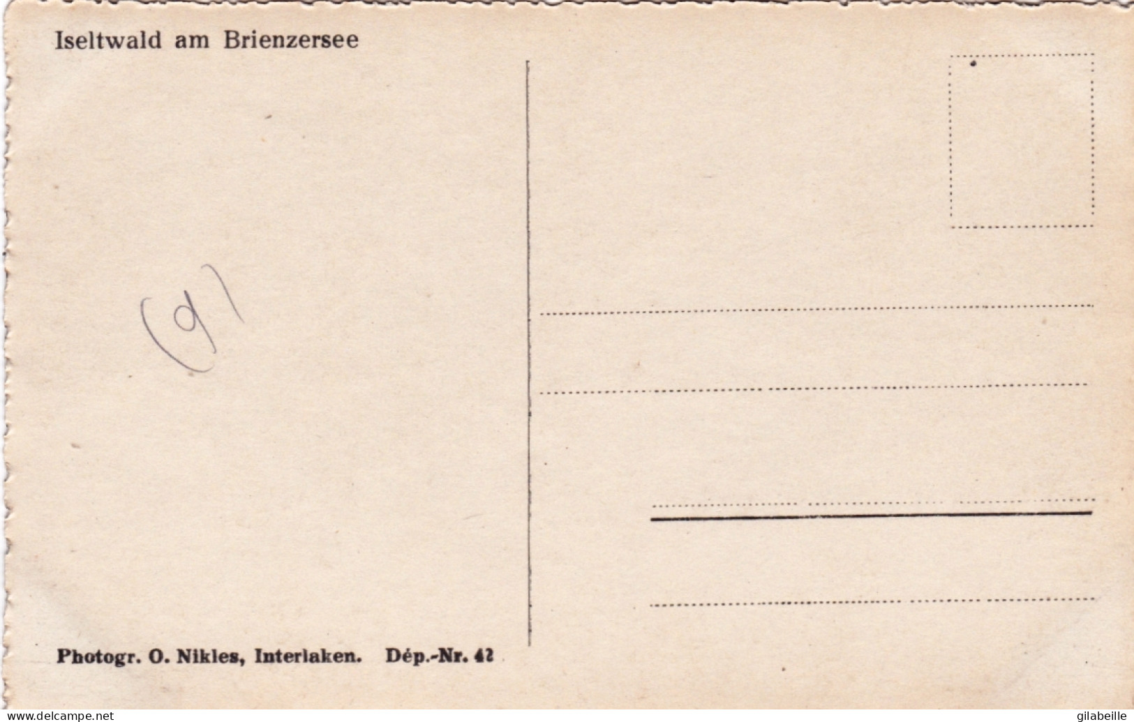 Bern - ISELTWALD  Am Brienzersee - Andere & Zonder Classificatie