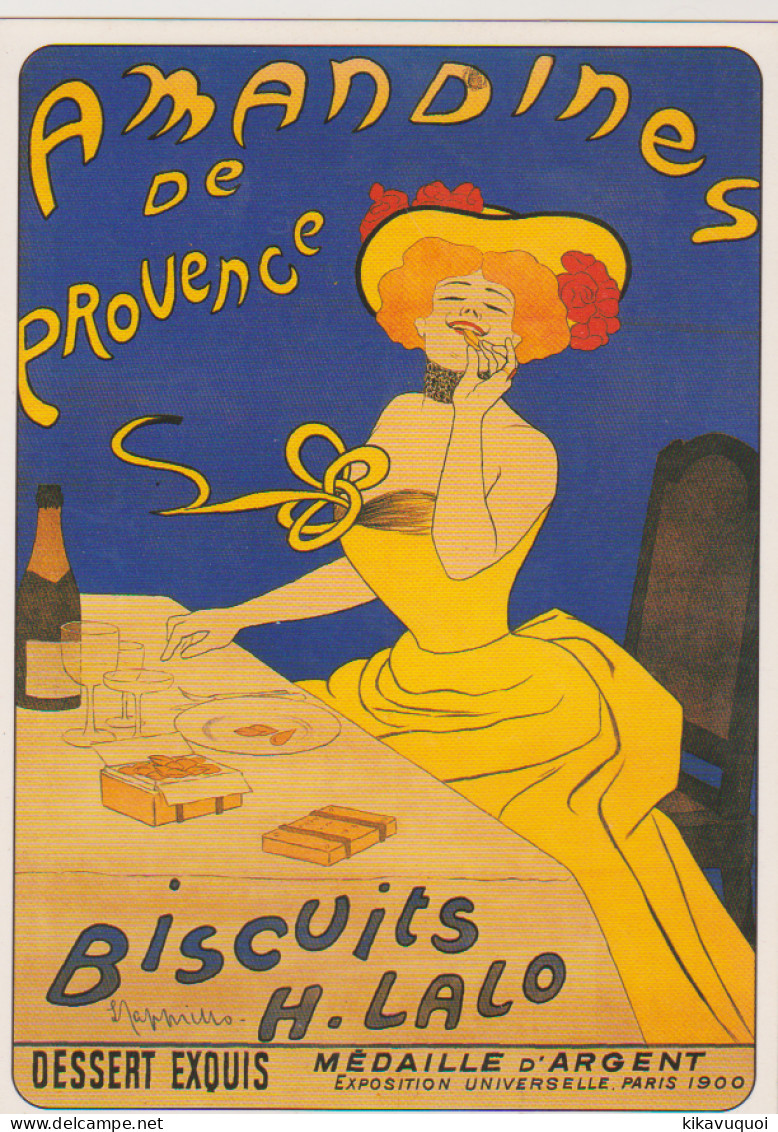 AMANDE DE PROVENCE - BISCUITS LALO - PUBLICITE - CARTE POSTALE 10 X 15 CM - Advertising