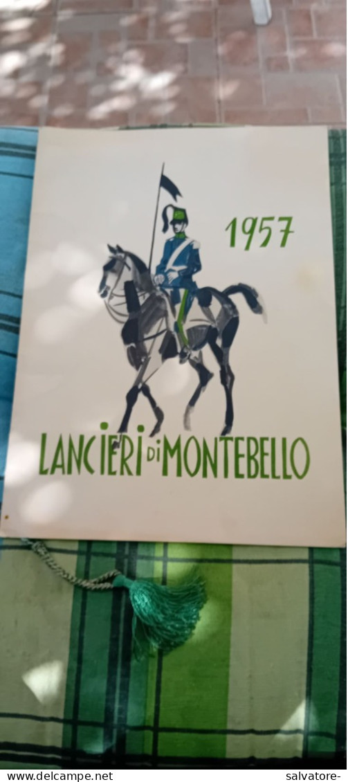 CALENDARIO  LANCIERI DI MONTEBELLO 1957 - Formato Grande : 1941-60