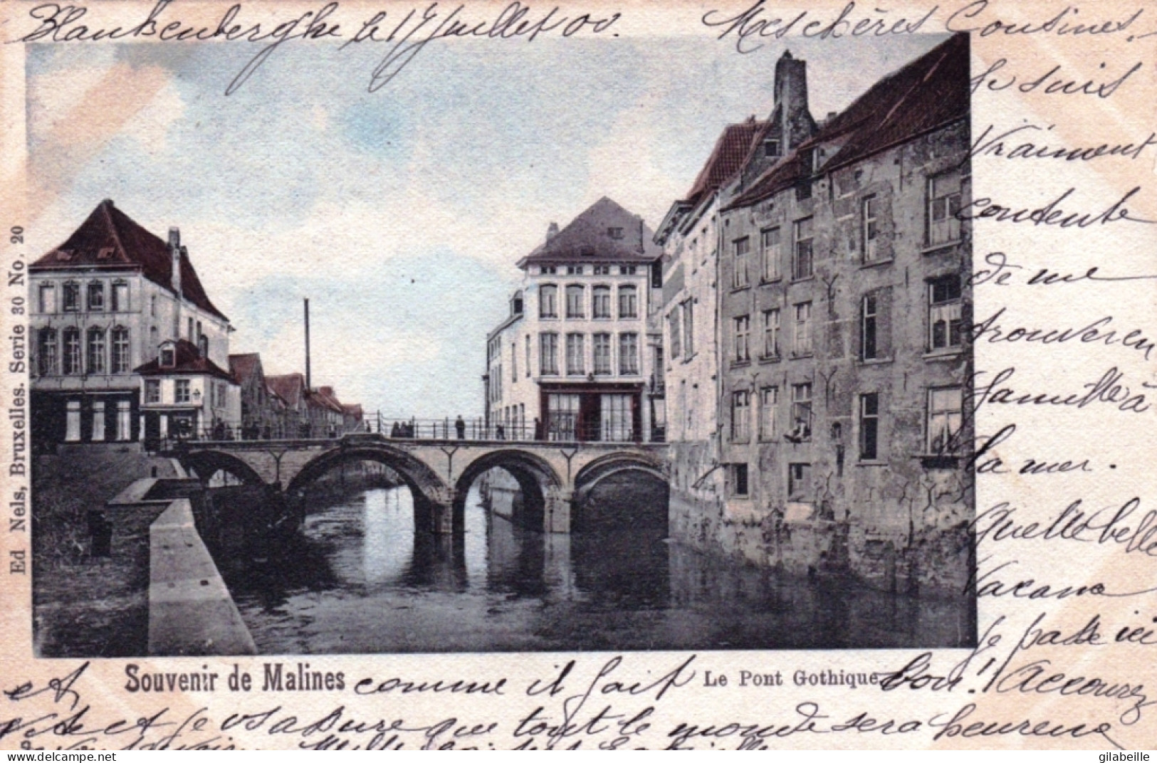 MALINES - MECHELEN - Souvenir De Malines - Le Pont Gothique - Malines