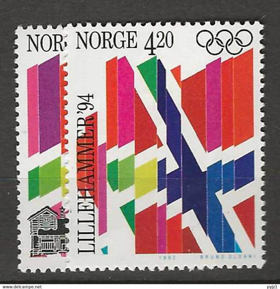 1992 MNH Norway, Mi 1105-6 Postfris** - Neufs