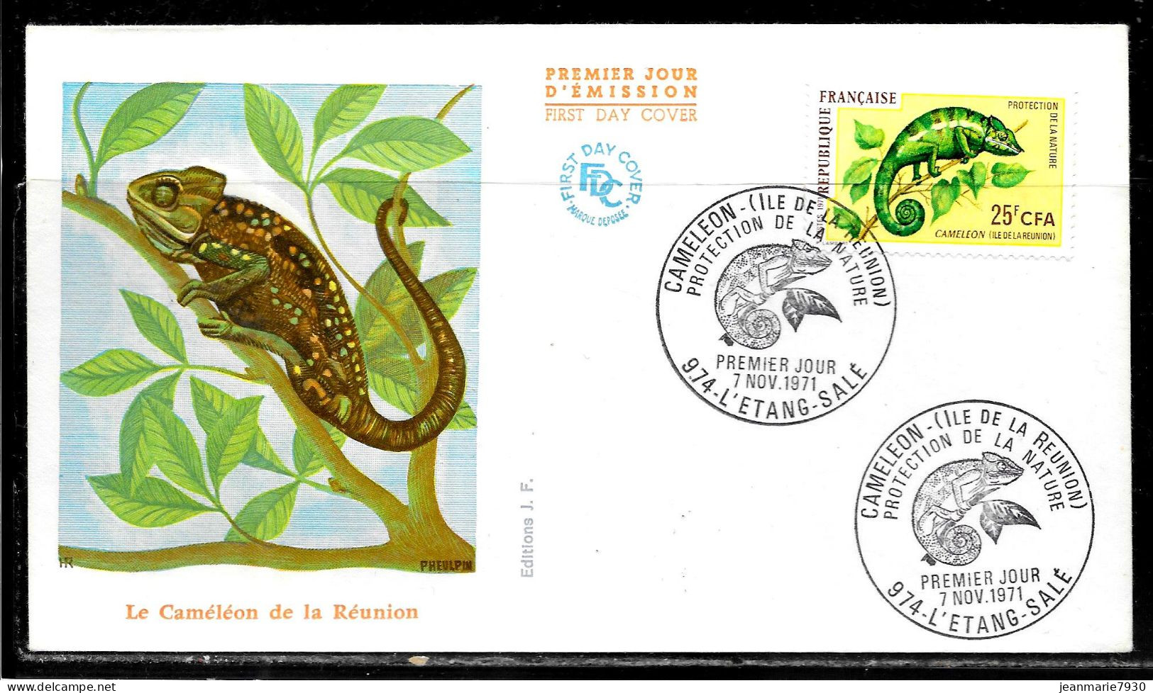 C97 - REUNION - N° 399 SUR LETTRE DE L'ETANG SALE DU 07/11/71 - PREMIER JOUR - Covers & Documents