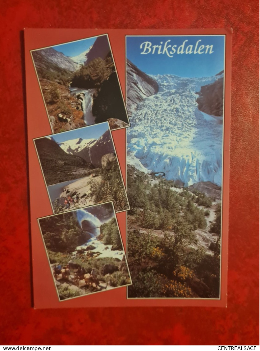 Carte BRIKSDALEN MED DEN KJENTE FOSSEN OG BREEN - Norwegen