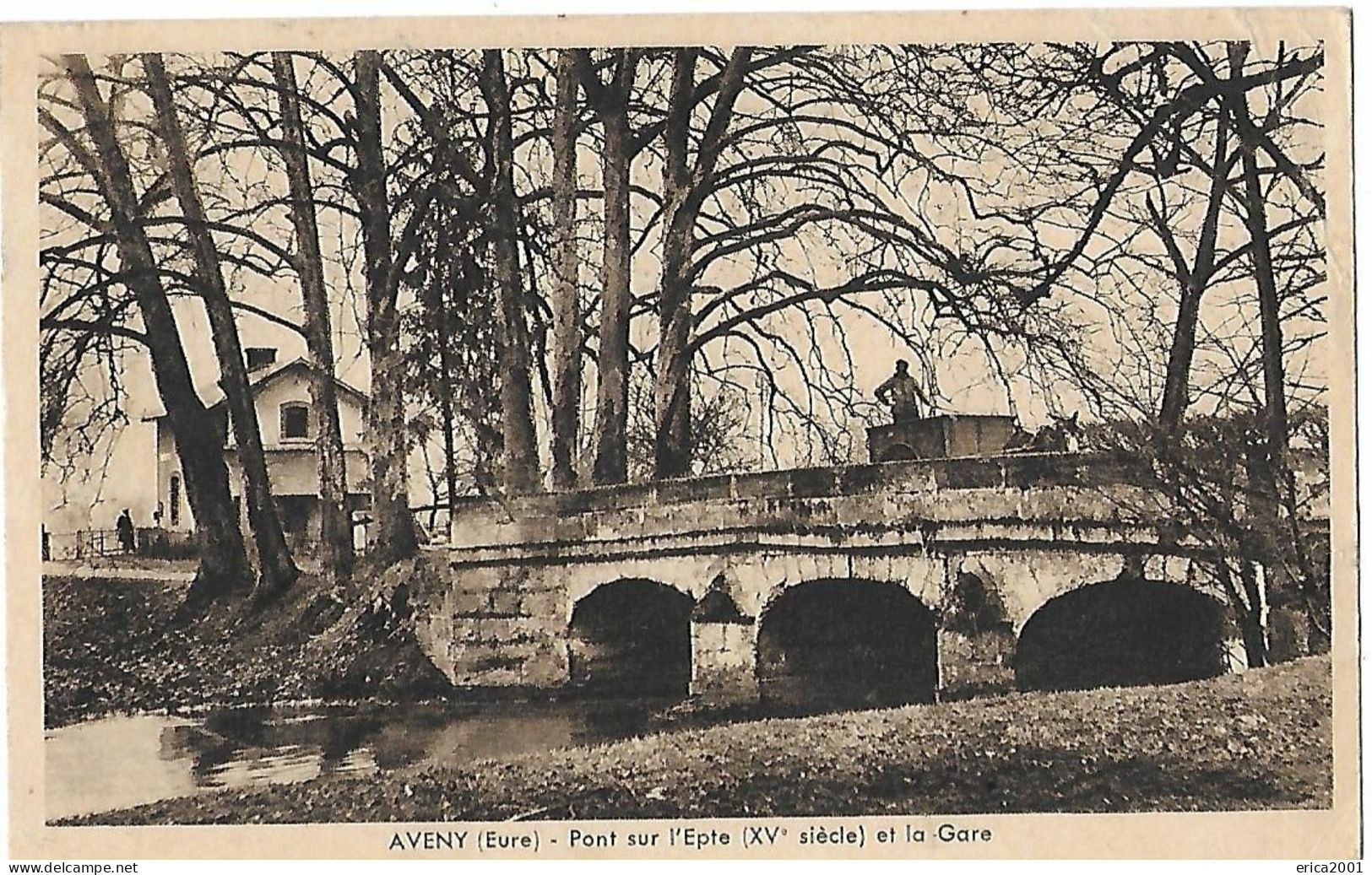 Autres & Non Classés. Aveny. Le Pont Sur L'Epte Et La Gare D'Aveny. - Other & Unclassified