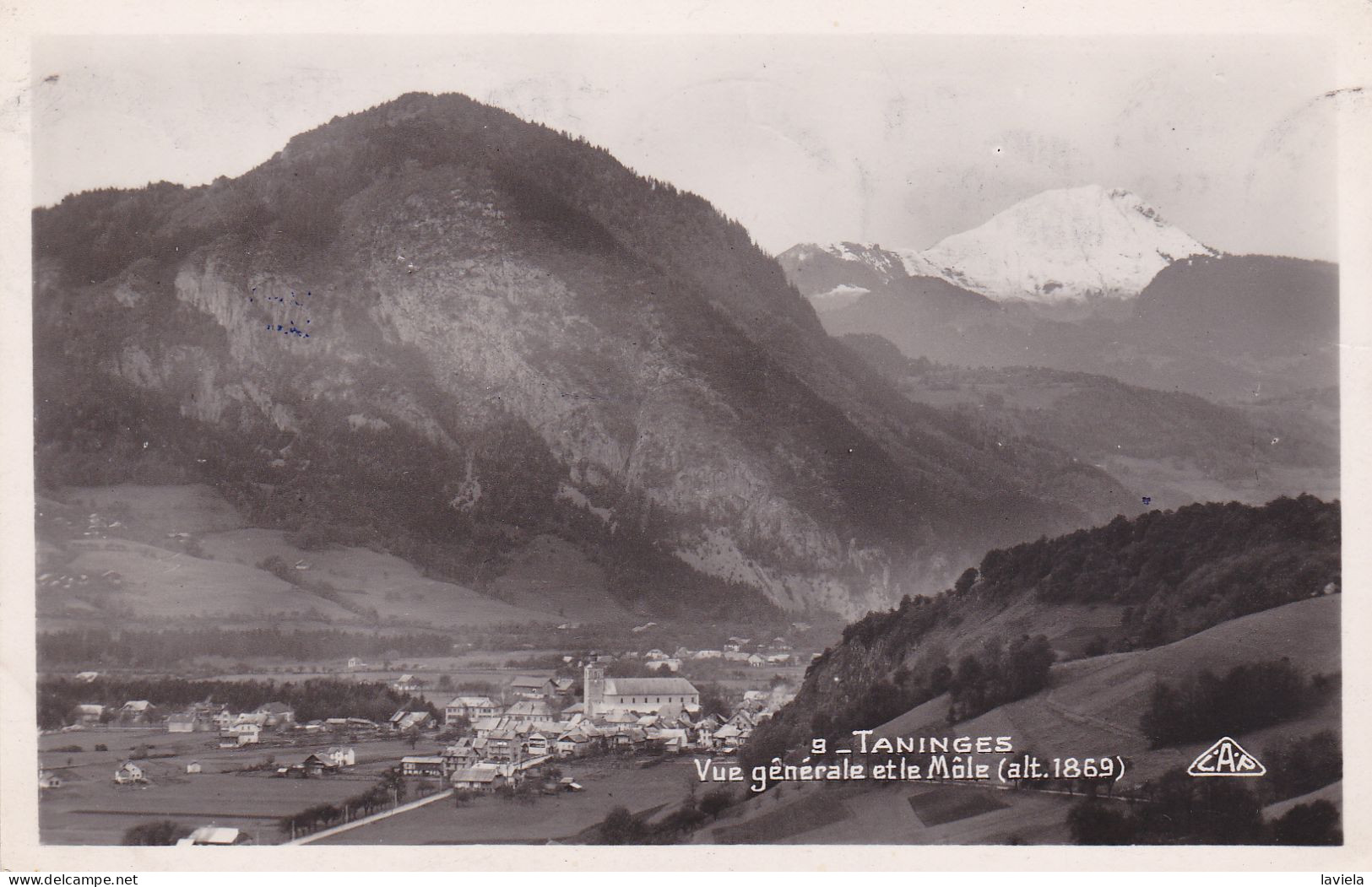 74 TANINGES - Vue Générale Et Le Môle (alt.1869 M) - Circulée 1950 - Taninges