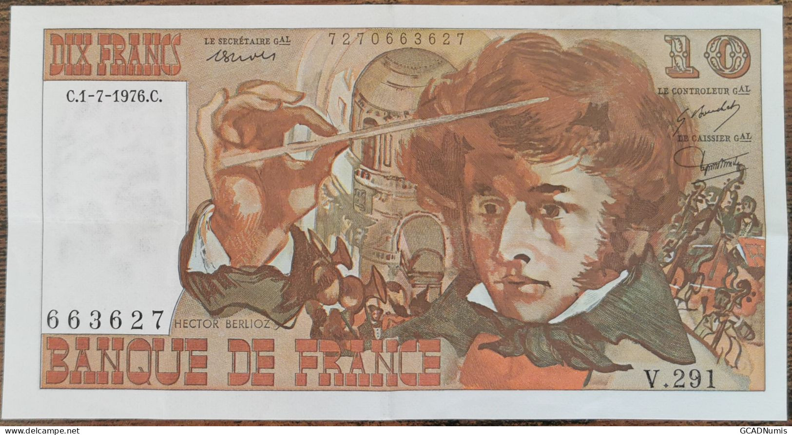 Billet 10 Francs BERLIOZ  1 - 7 - 1976 France V.291 - 10 F 1972-1978 ''Berlioz''