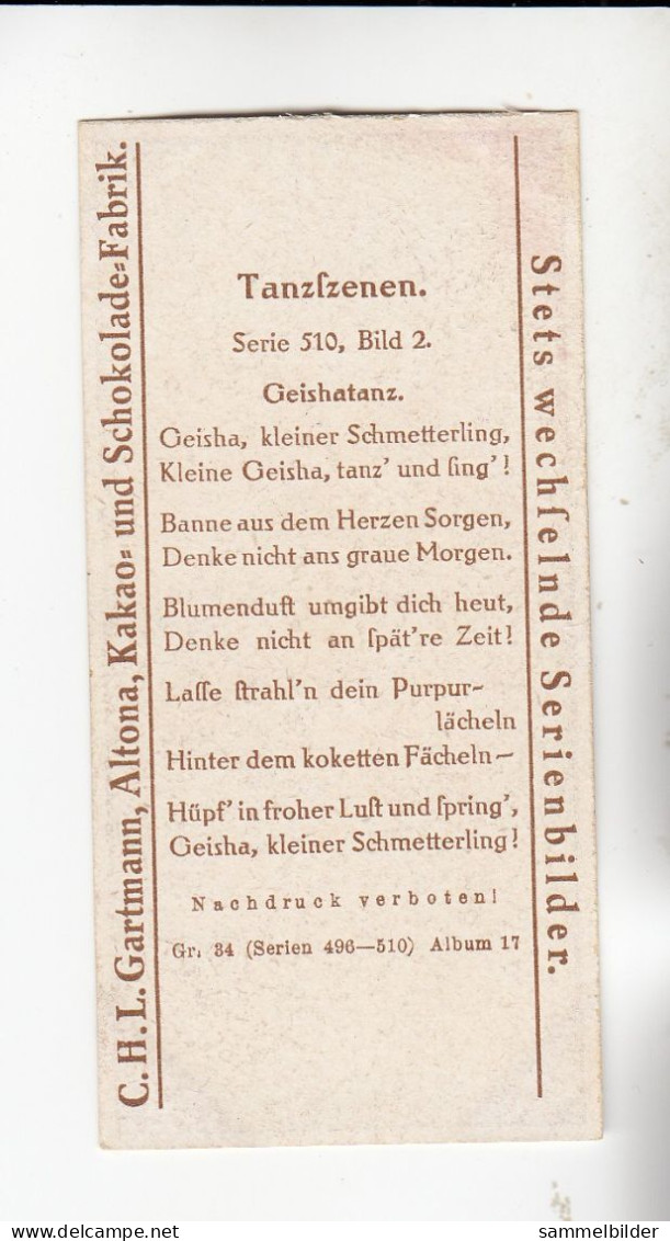 Gartmann Tanzszenen  Geishatanz      Serie 510 #2 Von 1917 - Otros & Sin Clasificación