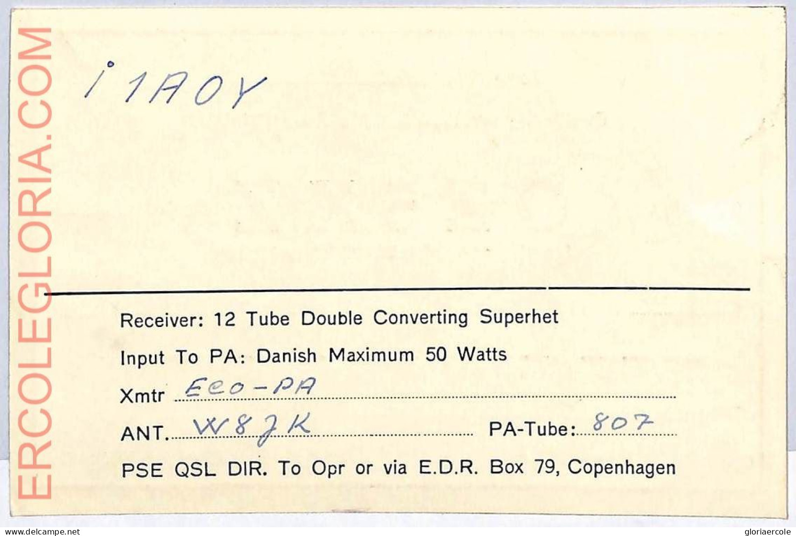 Ad9015 - DENMARK - RADIO FREQUENCY CARD -  1950 - Radio