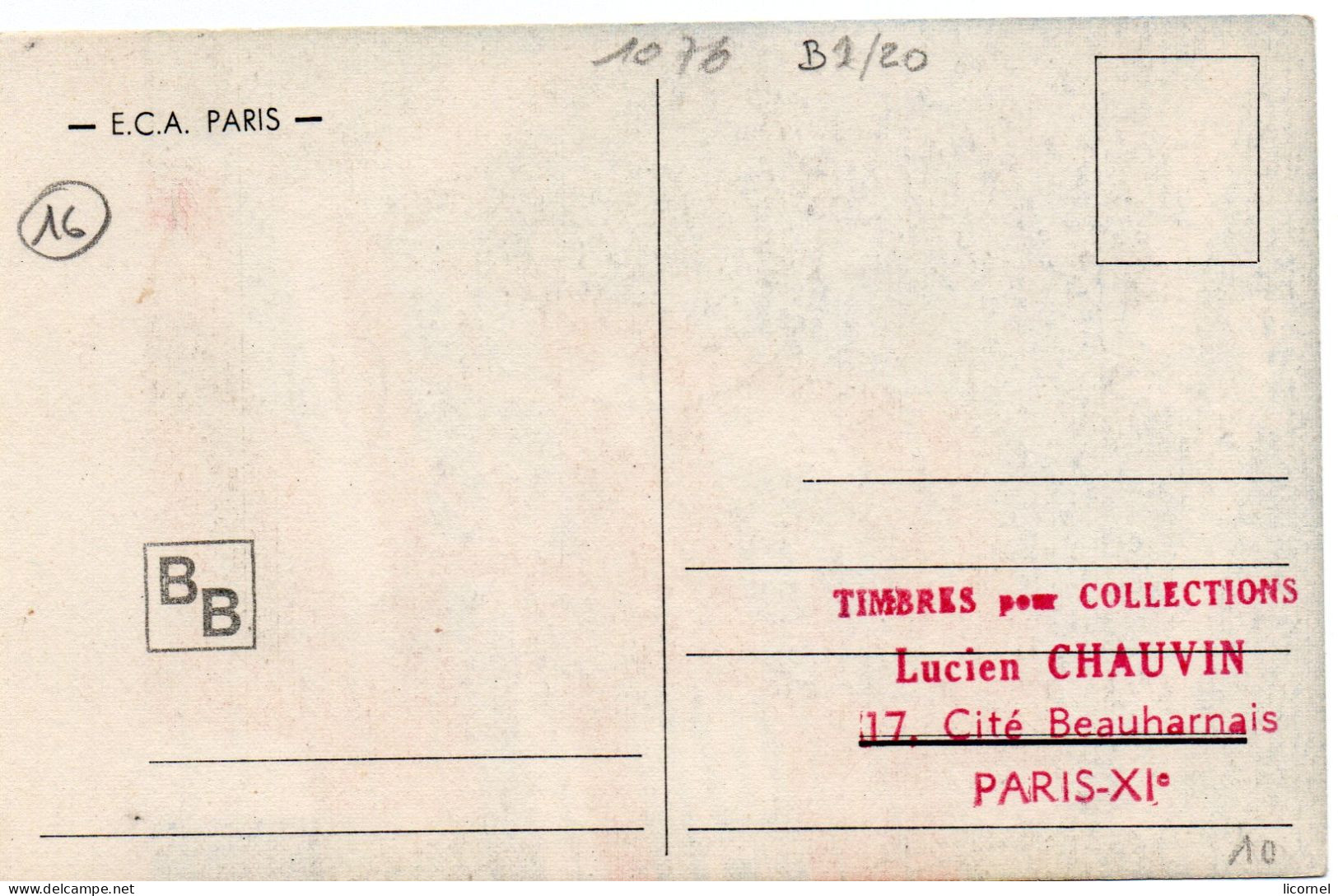 Carte Maxi 1956 :E. C.A PARIS - 1950-1959