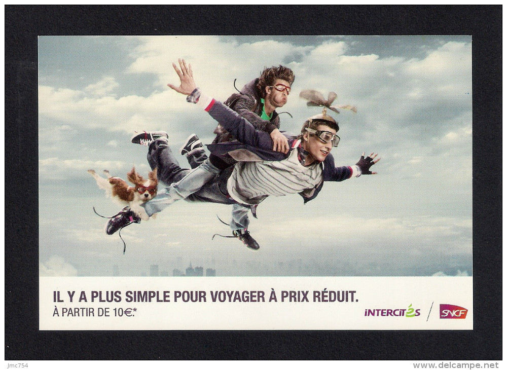 CPM.   Trains.   SNCF.   Tarifs Prem's Intercités Caen - Paris.   Postcard. - Trenes