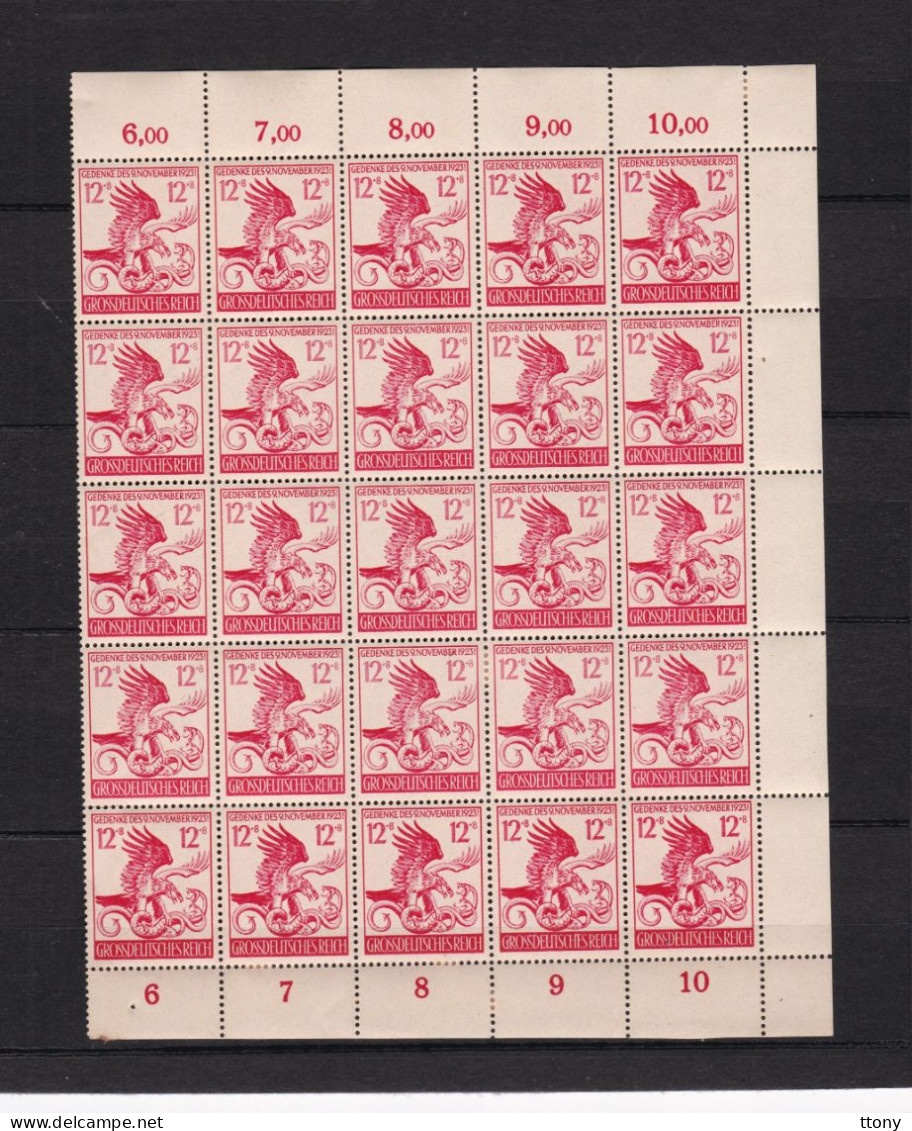 25 Timbres  Stempel  Deutsches Reich 1944 Marsch  Grossdeutsches Reich  Mi.-Nr. 906  ** Gomme Altéré - Nuovi