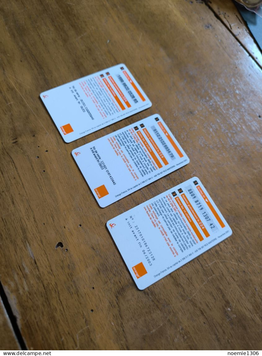 LOT 3 MOBICARTES ORANGE RECHARGE - Cellphone Cards (refills)