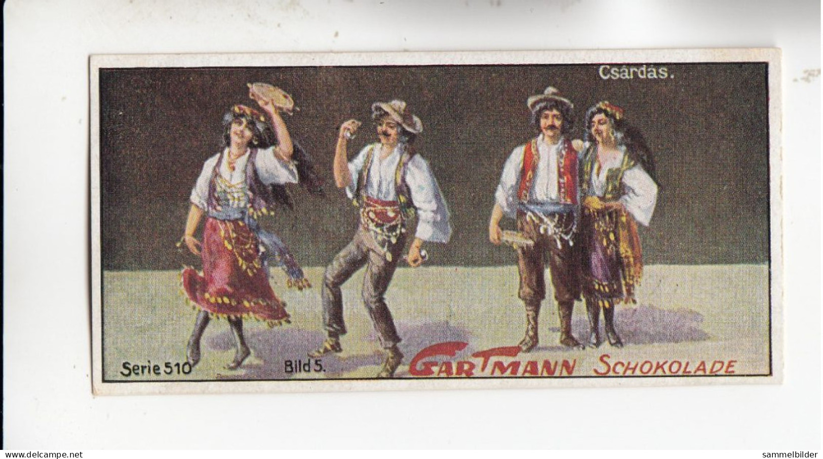 Gartmann Tanzszenen  Csardas      Serie 510 #5 Von 1917 - Sonstige & Ohne Zuordnung