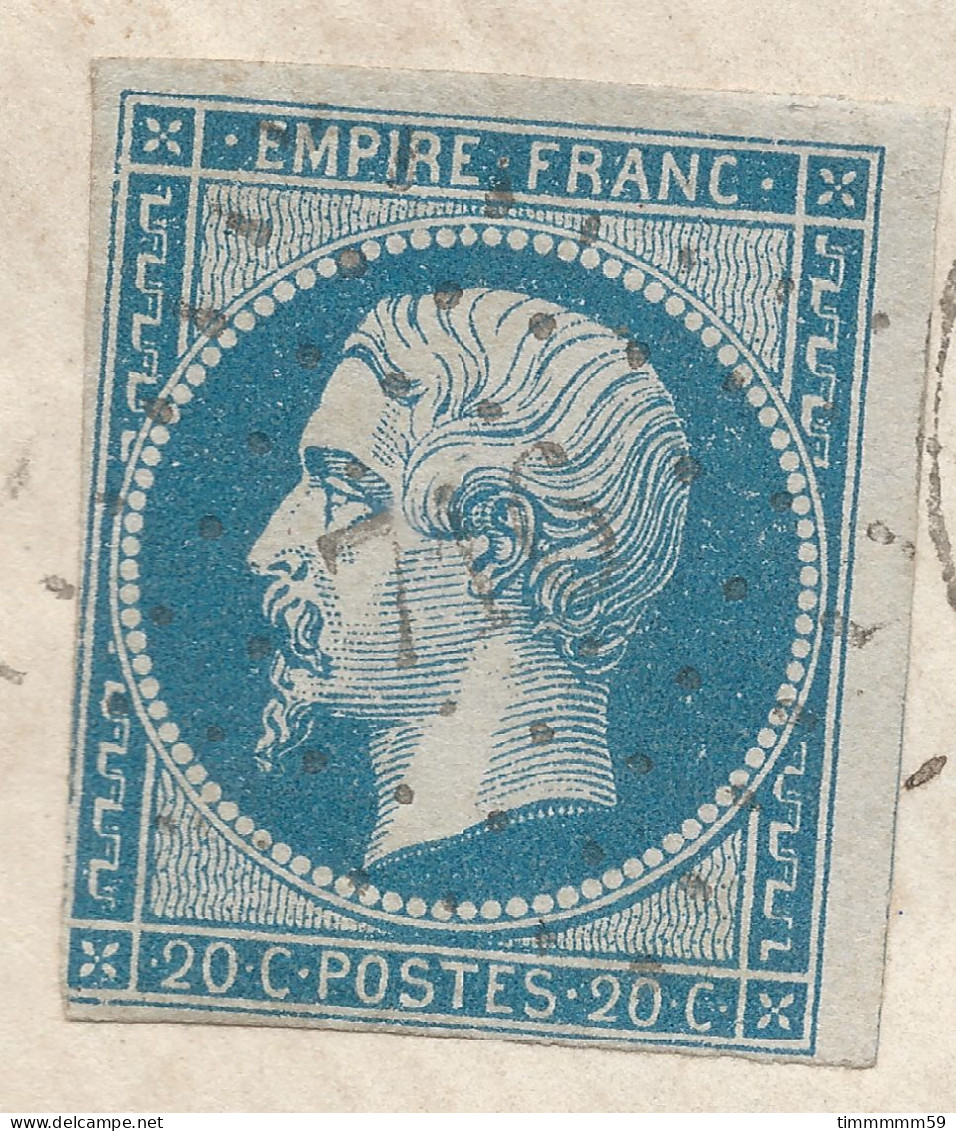 LT5947   N°14B/Enveloppe, Oblitéré PC 716 CHAMPEIX(62), Indice 7 Pour ISSOIRE Du 12 Juin 1862 - 1853-1860 Napoleone III