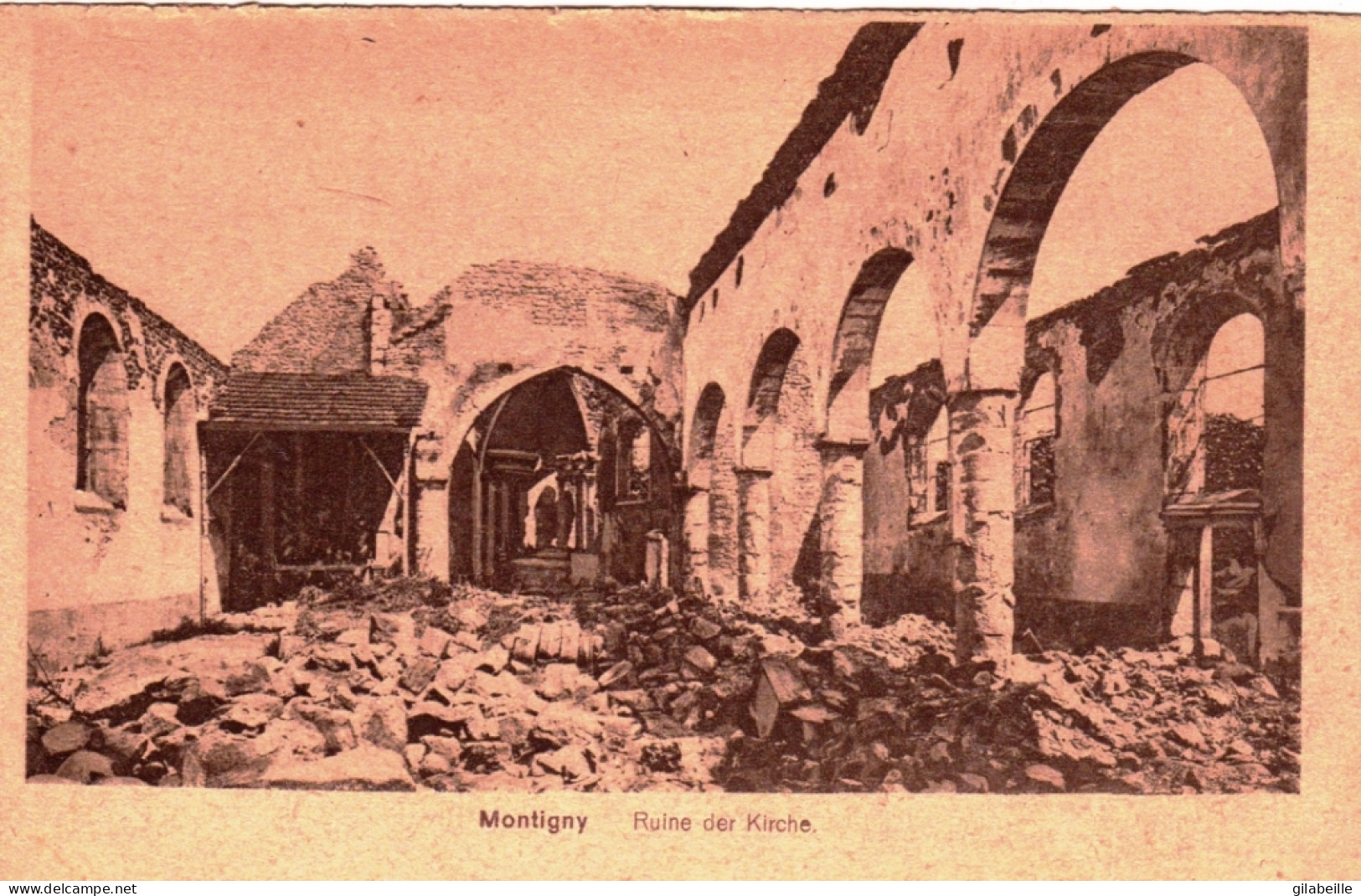 62 - Pas De Calais - MONTIGNY En GOHELLE - Ruine Des Kirche - Sonstige & Ohne Zuordnung