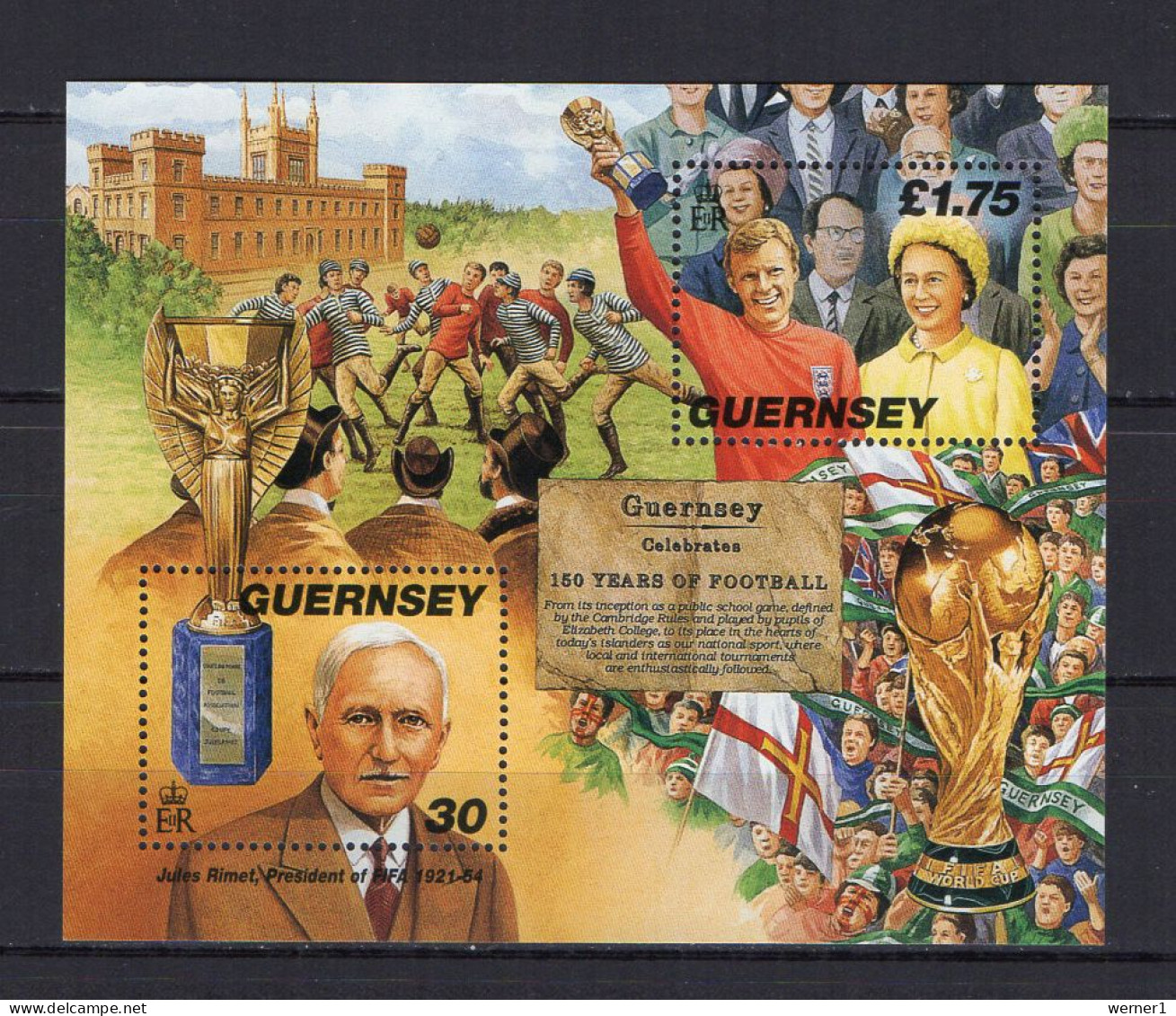 Guernsey 1998 Football Soccer S/s MNH - Nuovi