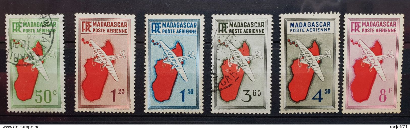 04 - 24 - Madagascar - Poste Aérienne Entre N°1 Et N°8 * Et Oblitéré - Aéreo