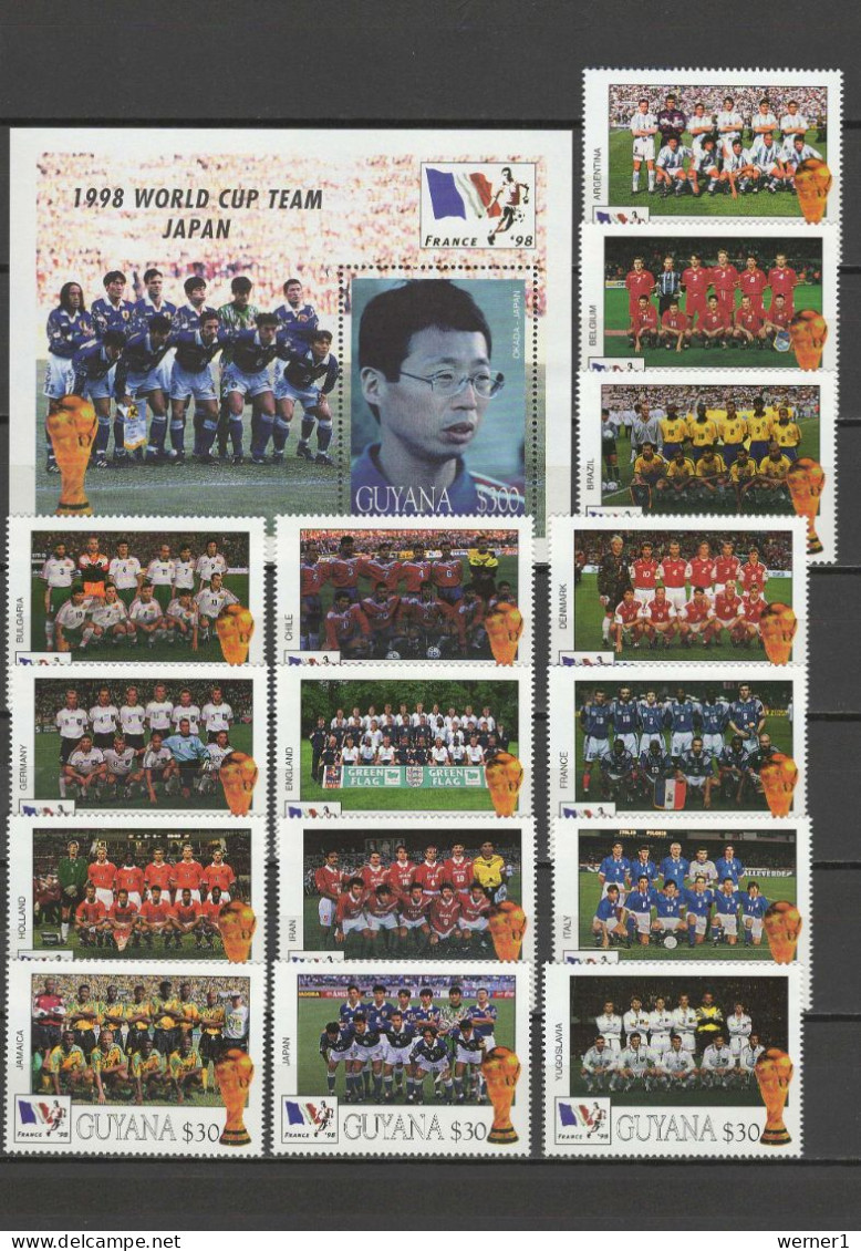 Guyana 1998 Football Soccer World Cup Set Of 32 + S/s MNH - 1998 – Frankreich