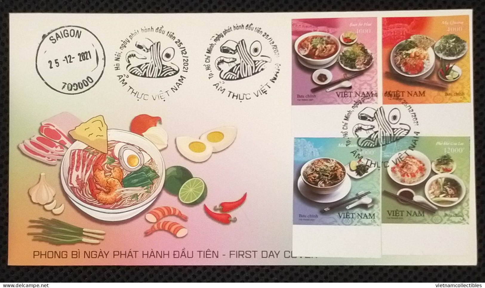 FDC Vietnam Viet Nam With Imperf Stamps 2021 : Vietnamese Cuisine / Food - Series 2 (Ms1153) - Vietnam