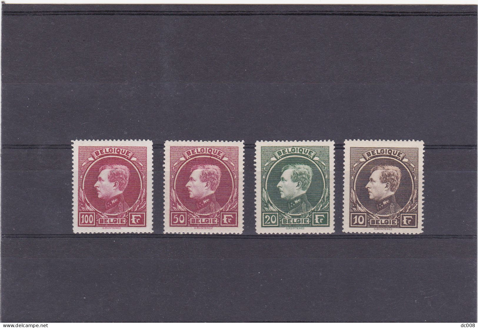 België 289/92  Albert I Montenez  Met Scharnier-avec Charnière - Unused Stamps