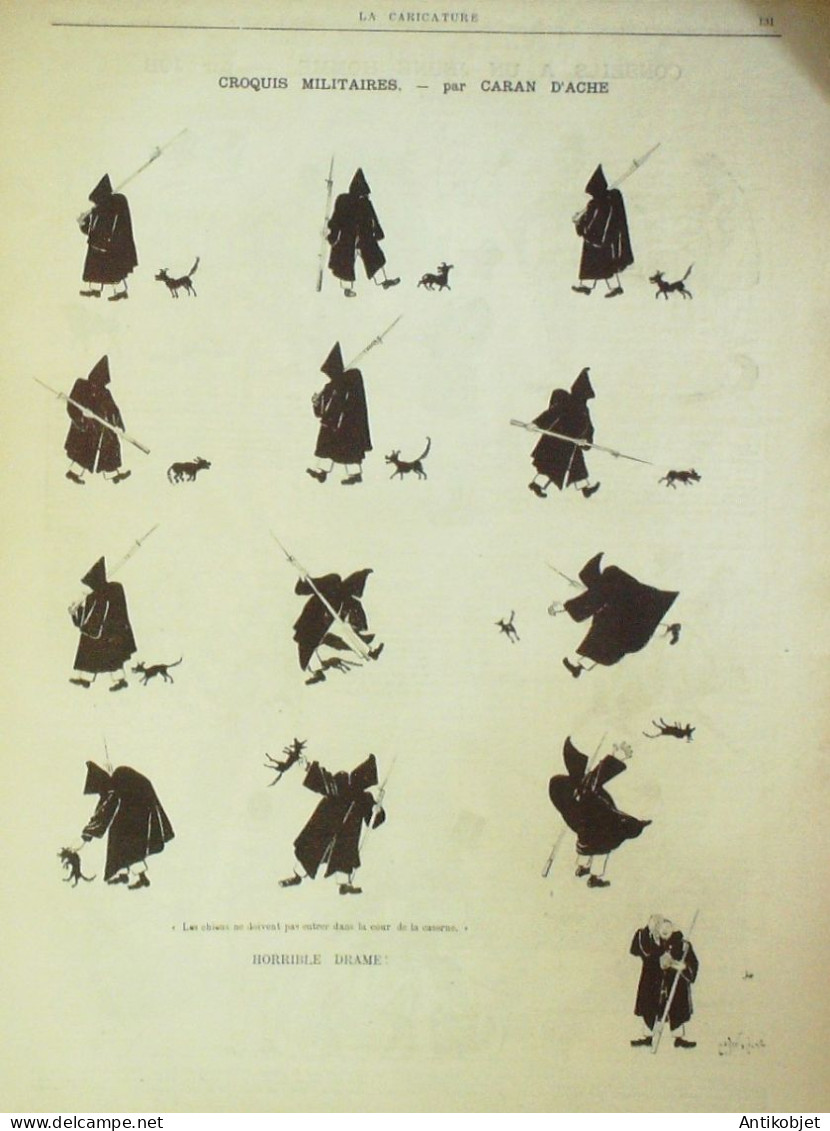La Caricature 1885 N°278 Sur Le Bitume Draner Caran D'Ache Zola Par Luque Job - Revistas - Antes 1900