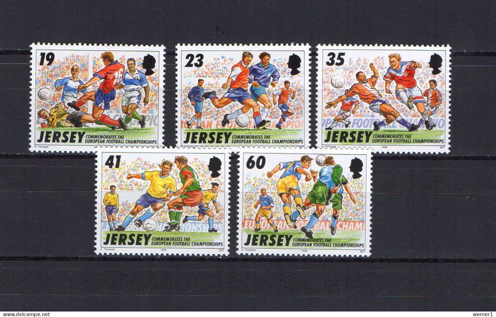 Jersey 1996 Football Soccer European Championship Set Of 5 MNH - Europees Kampioenschap (UEFA)