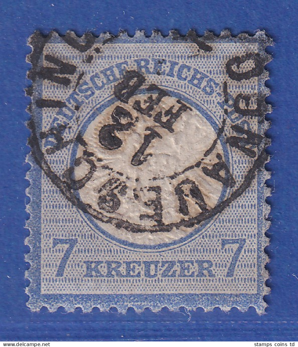 Deutsches Reich Gr. Brustschild 7Kr. Mi.-Nr. 26 Mit Baden-O DONAUESCHINGEN Gpr. - Usados